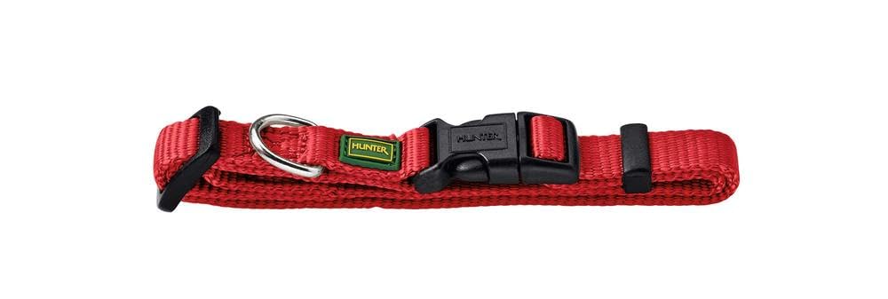 HUNTER Collar Vario Basic extra wide, XS/15 Nylon, red