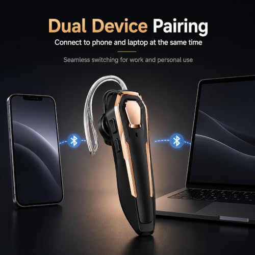 Auricular Bluetooth Mono Inalámbrico Oro miniatura 3