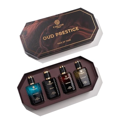 Carlton London Oud Prestige Gift Set of 4-30ml each | long lasting oud perfume set for man | luxury perfume for men
