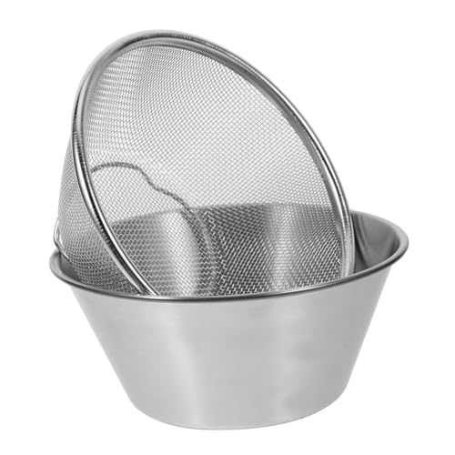 Genérico 1 Juego cesta de drenaje coladores instante puesto de cesta de frutas colador de cocina escurridor de pasta colador de malla accesorio de cocina Acero inoxidable Silver