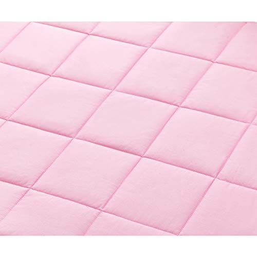 Kids Weighted Blanket | 40''X60'',7Lbs | For Child Between 55-80 Lbs | Premium Cotton Material With Glass Beads | Pink #TOP2