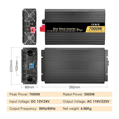 Onduleur onde sinusoïdale 7000W pour protéger ordinateur et électricité maison - 2
