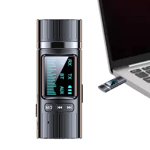 Transmisor inalámbrico para TV y ordenador con receptor jack 3.5mm para auriculares y altavoz