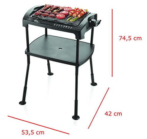 Standgrill Elta GRILL SET Elektrischer Grill und Grillbesteck für Balkon