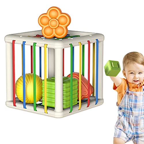 Brinquedo classificador de forma sensorial do bebê,Cubo Sensorial Bebê | Brinquedos de educação infa