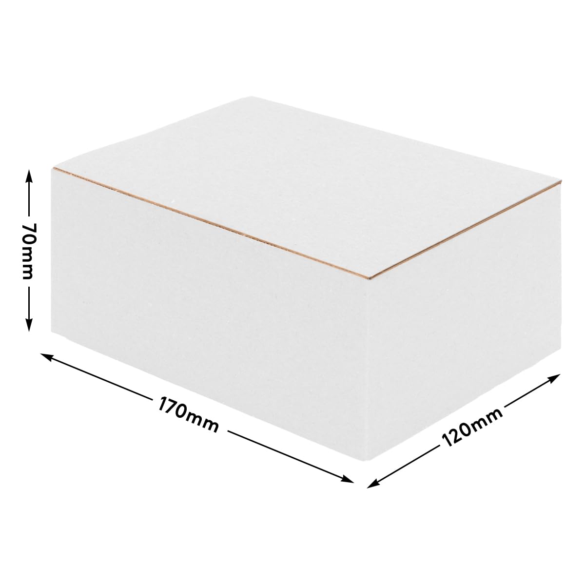 verpacking Geschenkboxen Weiß [Größe und Menge wählbar] kleine Faltschachteln für Geschenke, Schmuck, Süßigkeiten 170 x 120 x 70 mm 100 Stück