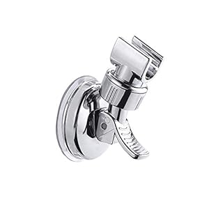 Adjustable Shower Head Holder Removable Suction Cup Shower Head Bracket No Drill Shower Head Bracket with Chrome…