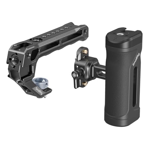 SmallRig Mini Side Handle and Top Handle Kit for Camera Cage Ergonomic Camera Handle for Left or Right Hand 30mm/1.2in Up and Down Adjustable
