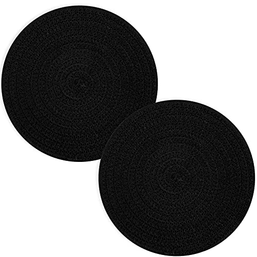 Comparison: Best Material For Trivets 4 Trivets for Hot Dishes, Pots and Pans, Hot Pads 8 Inches 2 Pcs, Pot Holders for Kitchen, Heat Resistant Mat Protect Counter, Large Coasters Set Home Essentials Farmhouse Decor (Black)