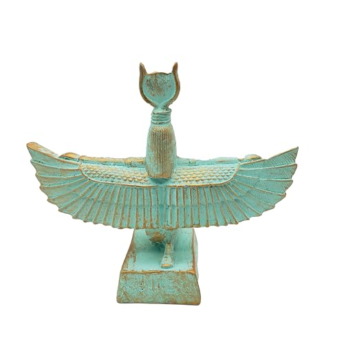 Estatua de la Diosa Isis Egipcia en Patina miniatura 4