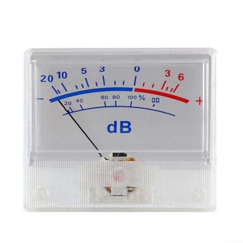 Medidor VU, indicador de nivel de audio digital de alta precisión con pantalla de puntero analógico para grabación de sonido profesional y aplicaciones de rendimiento en vivo, compatible con panel