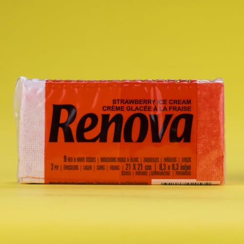 Pocket Tissues RENOVA Red Lab Strawberry Pack 6, Red