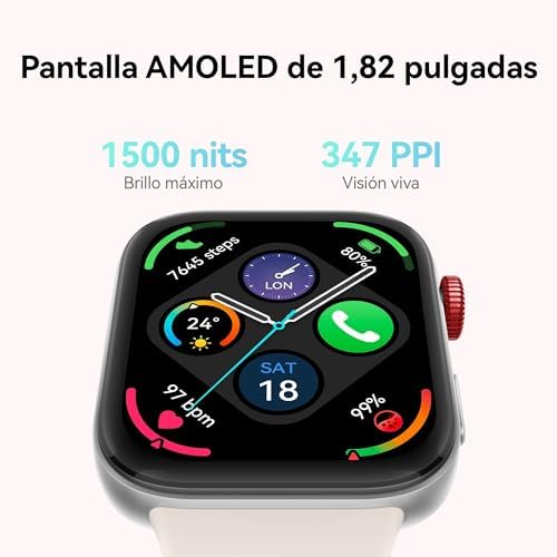 HUAWEI Watch Fit 3, Pantalla AMOLED de 1.82 Pulgadas, Diseño Ultrafino, Llamadas por Bluetooth, hasta 10 días de batería, Compatible con Android & iOS, Control Integral de la Salud, GPS +Freebuds SE 2