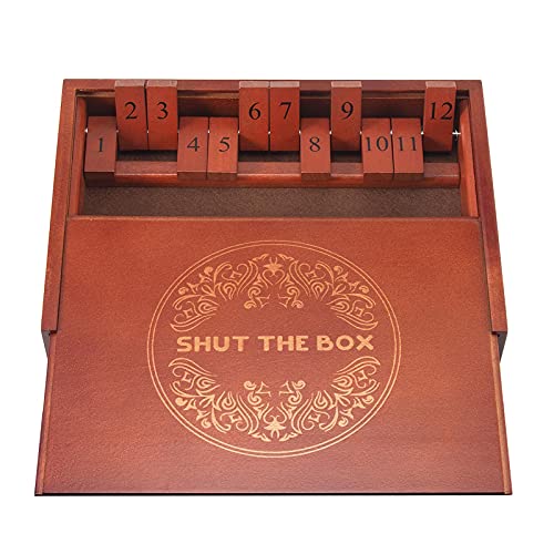 Shut The Box Juego de Dados y Mesa Clásico de Madera miniatura 2