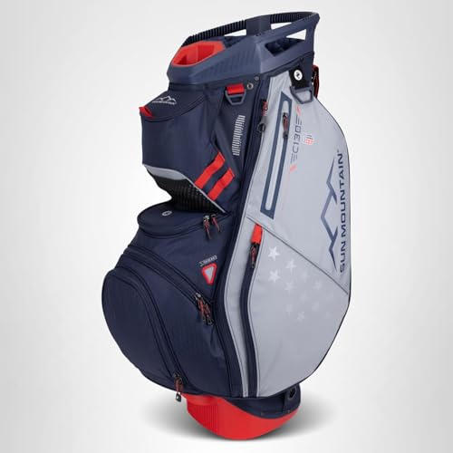 Sun Mountain Men's C130 Lightweight Cart Golf Bag, 14-Way Top, 2025 Model, Patriot