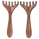 2Stück Gua Sha Kopfhaut Massagekamm Multifunktionale Handheld Kopfmassagegerät Sandelholz Kratzhand Rückenkratzer Utensilien für rückenmassage Fünf Klauen Gesicht Kamm für Nacken Lymph Selbstpflege