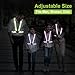 Reflective Vest Running Gear, 2Pack High Visible Safety VES for Cycling Jogging Running Walking, Adjustable for Men Women Kids