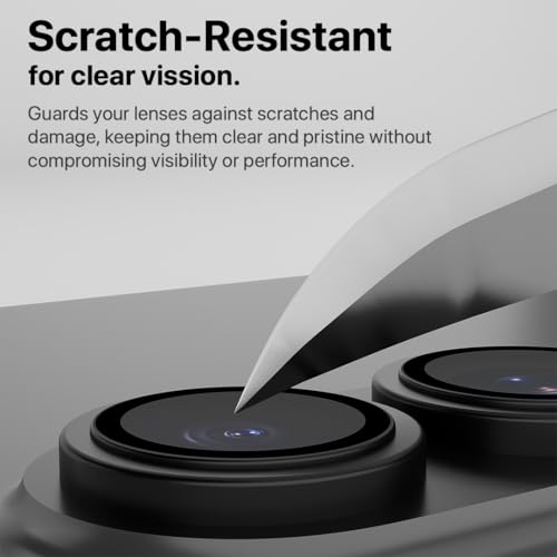 Image of CASEGEAR Clear Pro Camera Lens Protector Compatible With iPhone 16 /16 Plus | HD Clarity | Scratch Resistant | Complete Coverage | Easy Installation | Black