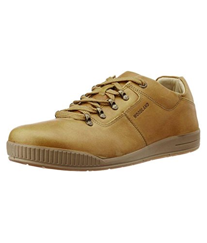 Camel Casual Leather Sneakers 