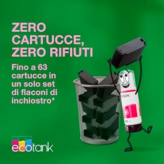 Epson EcoTank ET-3950 Stampante con Serbatoi D’inchiostro | Home Office | Wi-Fi | A4 | Fronte/Retro Stampa, Copia, Scansione | Display LCD 6.1 cm | ADF Da 30 Fogli | 3 Anni D'Inchiostro Inclusi