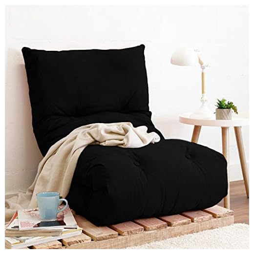 Futon Colchonete Dobrável De Espuma Solteiro Preto