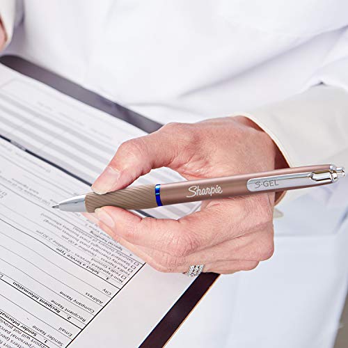 Sharpie S-Gel, Gel Pens, Sleek Metal Barrel, Medium Point (0.7Mm), Black Ink, 4 Count #TOP5