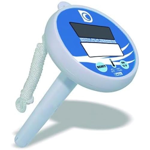 Termómetro de piscina solar digital