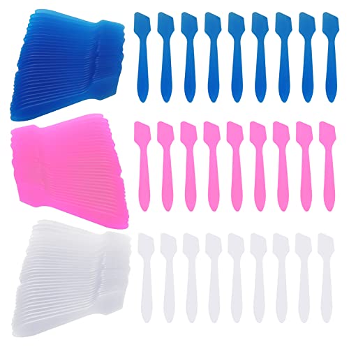 GZhaizhuan 300 espátulas cosméticas, espátulas de maquillaje, mini crema facial Scoop para cuidado de la piel, mezcla y muestreo crema (3 colores) Cover
