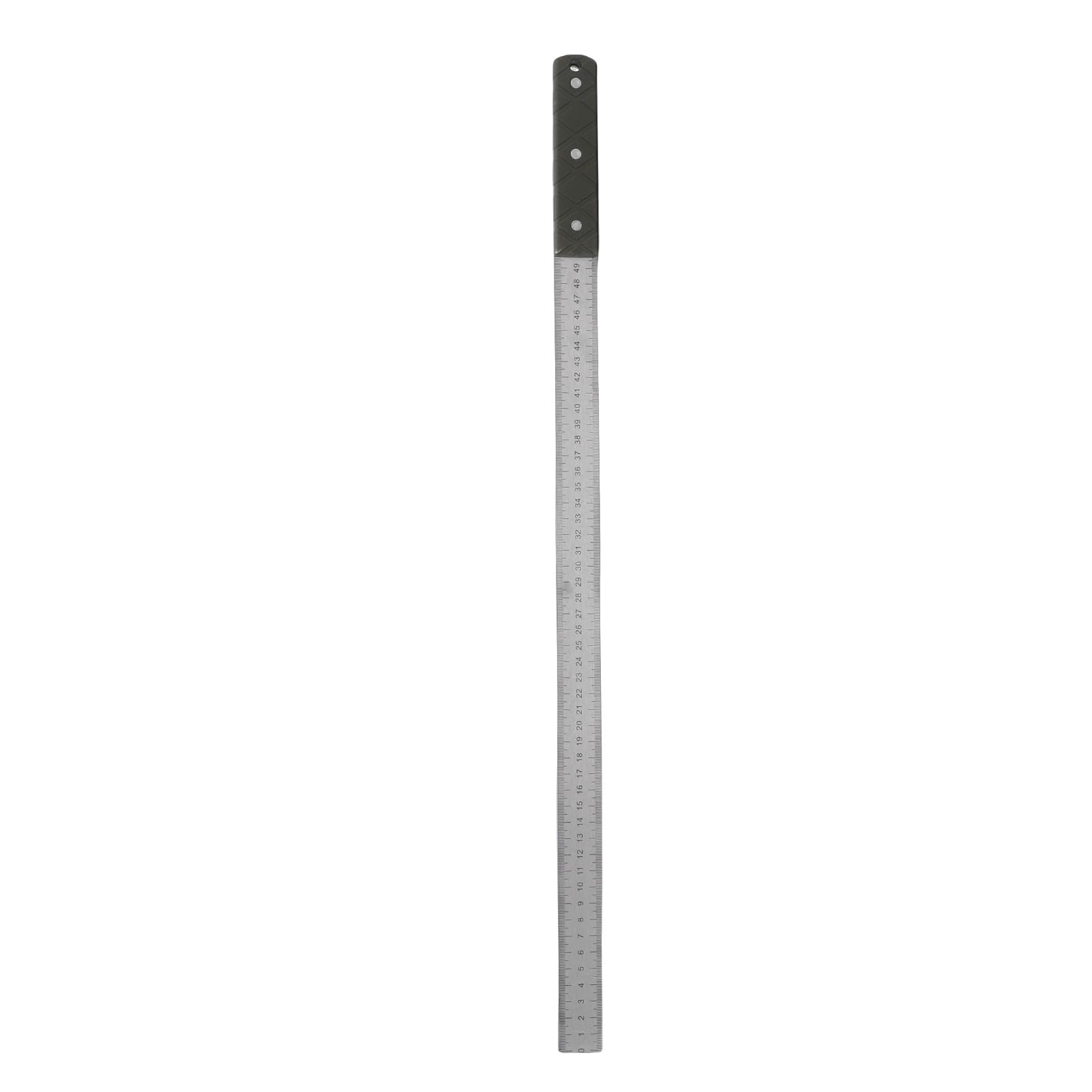 FILFEEL Righello in Acciaio Inossidabile da 0–49 Cm/0–19 Pollici Strumento di Misurazione in Pollici a Doppia Scala Metro in Acciaio Spesso 5 Mm per Falegnami Ingegneri Architetti Studenti