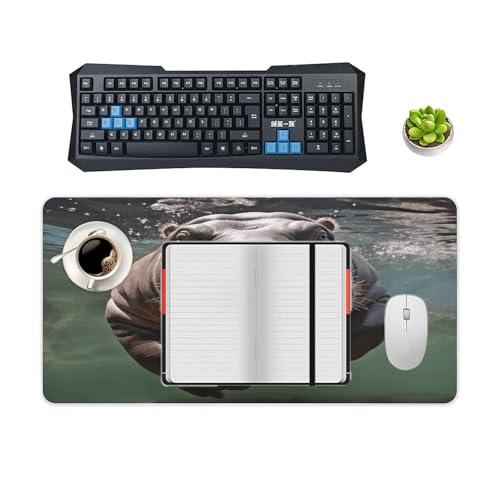 Diving Hippo Desk Mat Non-Slip Large Mouse Pad miniatura 4