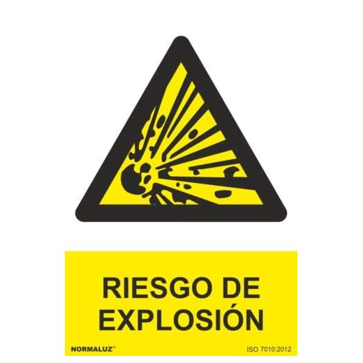 RD30001 - Señal Riesgo De Explosión PVC Glasspack 0,7 mm 21x30 cm con CTE, RIPCI Nueva Legislación