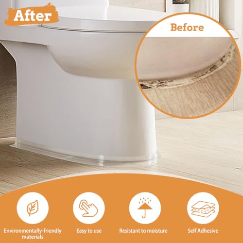 Image of Fixmend Clear Caulk Tape, 2 Roll Self Adhesive Caulk Strip Waterproof, Caulking Sealant Tape for Kitchen, Countertop, Bathroom, Sink, Shower, Bathtub, Toilet Edge Protector with Sealing Tool