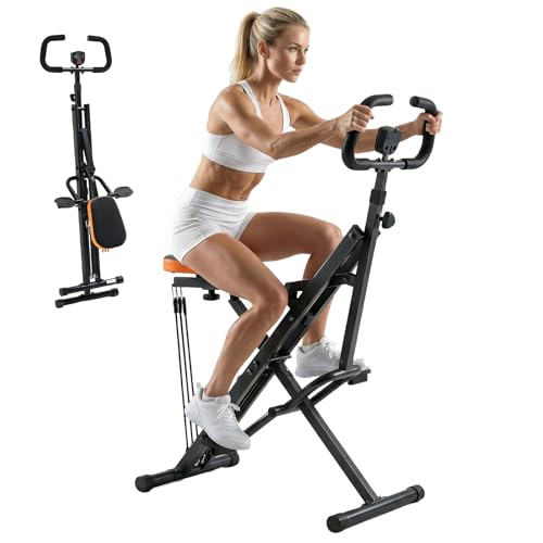 OLIXIS Squat Machine for Home, 330 LBS Capacity Row-N-Ride Glute Workout Equipment with Adjustable...