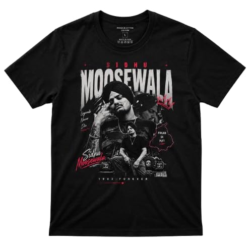 Sidhu Moosewala Graphic Printed Oversized T-Shirt for Men & Women | 220 GSM 100% Pure Cotton | Unisex Round Neck Half Sleeve | Black & Light Purple-picture-28