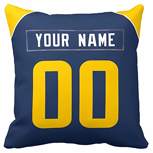Image of ANTKING Los Angeles R Throw Pillow with Custom Name and Number Personalized Gift for Men Women Boys