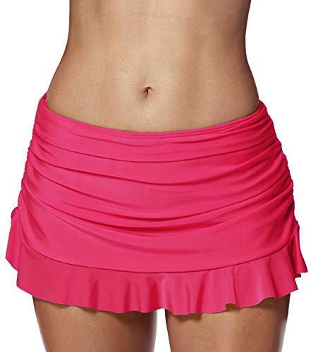 Image of Seagoo Swim Skirt Bottoms for Women Bikini Skirted Slimming Chlorine Resistant Swimwear