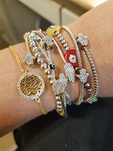 Alef Bet by Paula Shema Israel Bracelet for Women | Solid Sterling Silver Hebrew Prayer Jewelry with Cubic Zirconia | Faith-Based Religious Gift for a Bat Mitzvah4