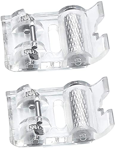 HONEYSEW Roller Presser Foot for Leather, Vinyl Fits for All Low Shank Singer, Brother, Babylock, Euro-Pro, Janome, Kenmore, White, Juki, New Home, Simplicity, Elna and More Sewing Machines