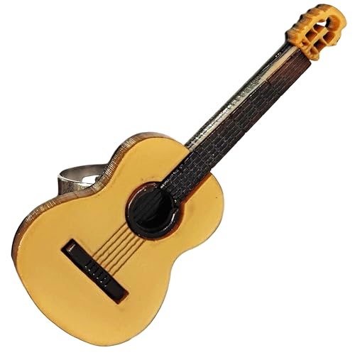 Bague guitare plexiglass multicolore le cadeau musical réglable
