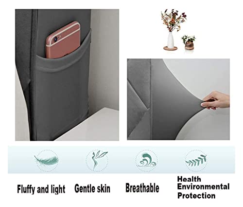 Hoofdbord Slipcover - Headboard Cover, Bed Headboard Slipcover beschermer met Stretch kant en Pocket Solid Color stofdicht katoenen Cover voor Twin Full Queen King Headboard, 210cm (83inch) - Afbeelding 5