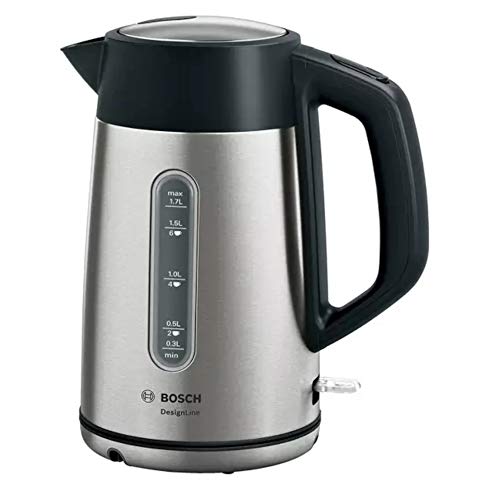 Bosch TWK4P440 bouilloire 1,7 L 2400 W Noir, Acier inoxydable