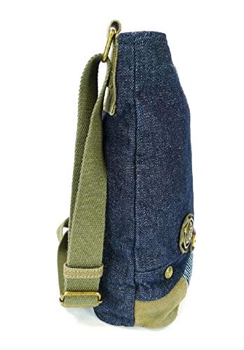 Chala Patch Cross-Body Women Handbag, Blue Denim Canvas Messenger Bag3