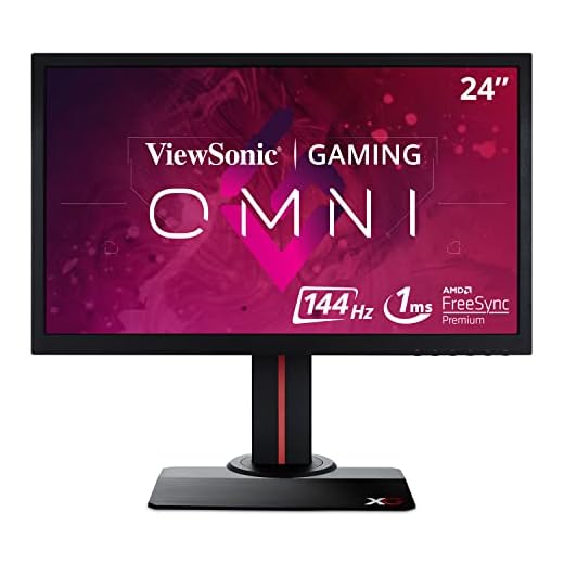ViewSonic XG2402 24 Inch 1080p 1ms 144 Hz Gaming Monitor with FreeSync Eye Care Advanced Ergonomics ColorX Mode HDMI and DP for Esports