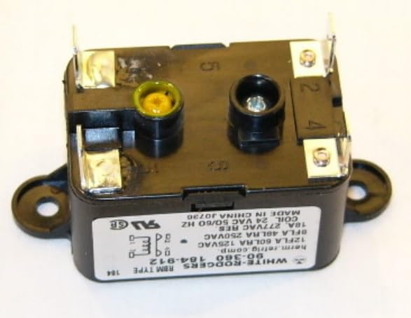 White-Rodgers 90-360 RELAY; E-MECH; CONTACTOR; SP-NO; CUR-RTG 12A; CTRL-V 24AC; VOL-RTG 125AC