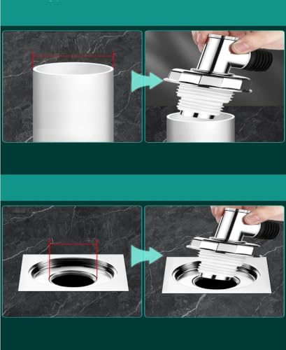 Image of Bathroom Floor Drain Connector | Water Drain Anti Core Overflow Elbow Outlet Pipe Connector for Washing Machine | Backflow Preventer Drainer (T-Shape Coupling)