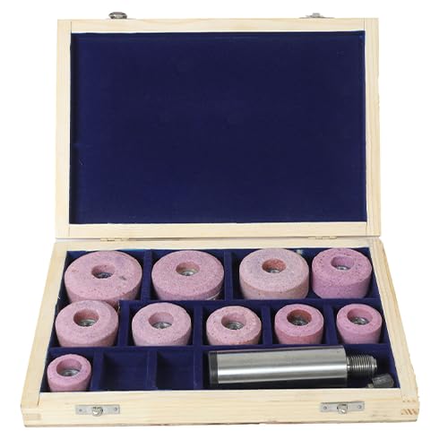 Black & Decker Valve Seat Pink Grinding Wheels Set 10 Pcs with Stone Holder Hex Drive Thread 9/16