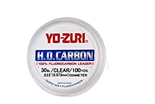 Yo-Zuri H.D. Carbon Fluorocarbon Leader Line, Clear, 20-Pound/30-Yard