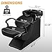 Seogwisam Shampoo Bowl and Chair Set for Salon, Backwash Barber Chair,ABS Plastic Shampoo Bowl Sink Unit w/Storage Box for Beauty Spa Barbershop