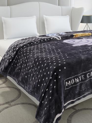 Image of Monte Carlo Double Bed Heavy Winter Blanket Marshal 2 Ply 850 GSM | 4.5 KG (240x220 CM), Navy Blue