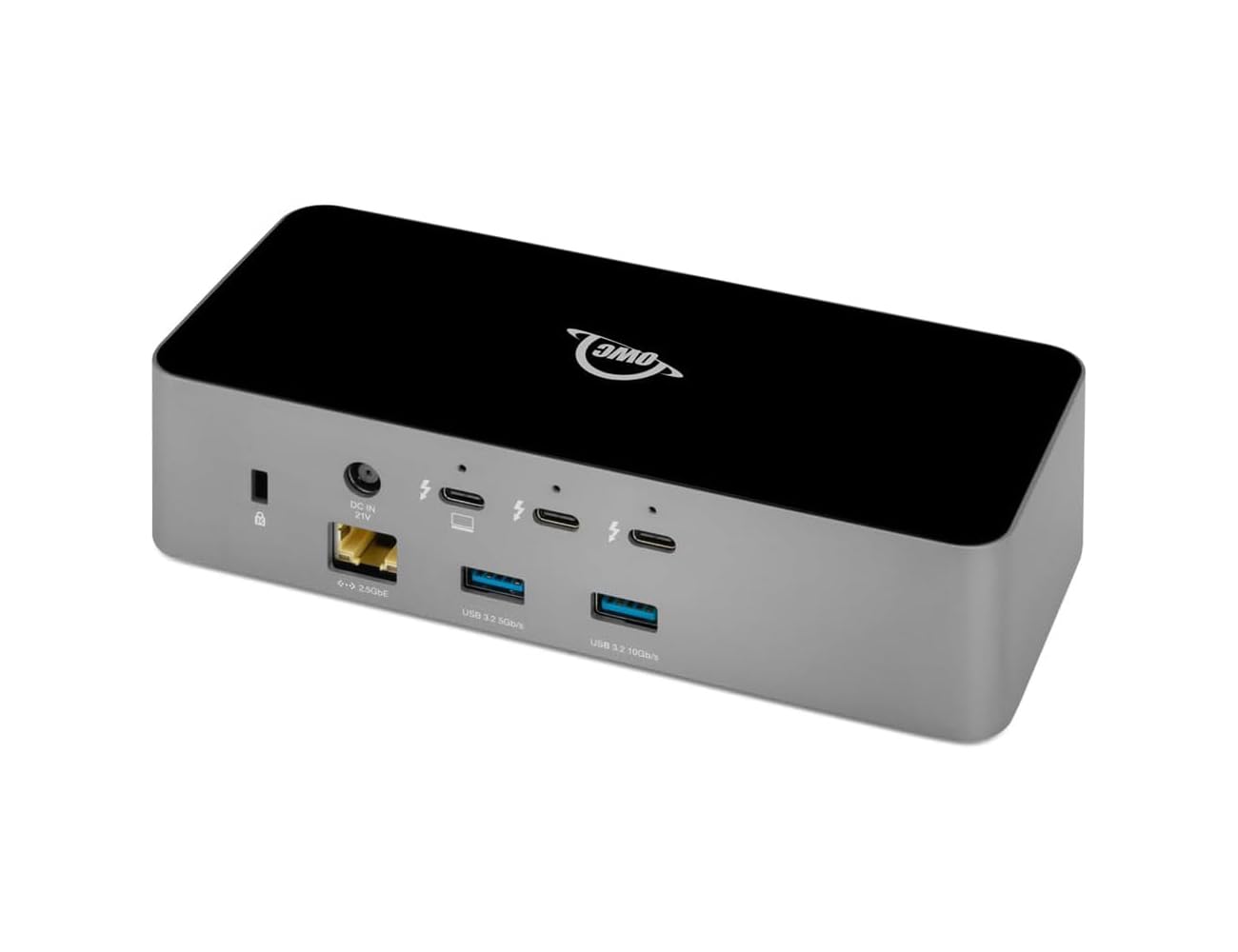 OWC 11-Port Thunderbolt 5 Dock mit 140W Ladeleistung, 3X Thunderbolt 5, 3X USB-A, 2.5GbE Ethernet, SD/microSD Kartenleser, Audio-Kombianschluss, Kompatibel mit Mac, PC, iPad, Chromebook, Aluminium